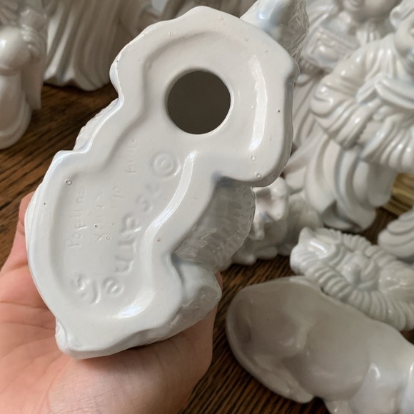 Arnels Pottery Vintage Nativity set Blue Christmas‎ Holy Family Handmade set 10p - Picture 15 of 17